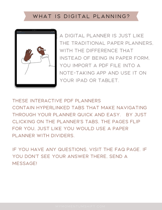 The Momentum Shift Planner - Digital